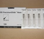 Needles BD 22 x1″ 100/box 1
